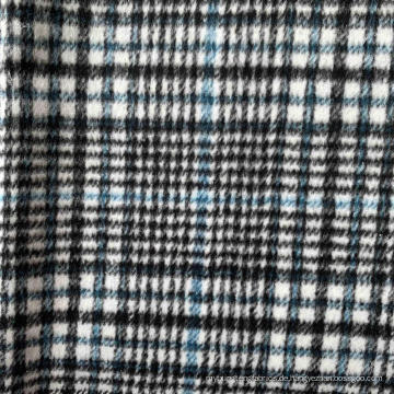 Weiche Plaid gemischt gewebte Jacquard Woll -Tweed -Stoff